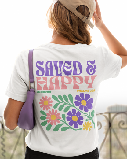 Saved &amp; Happy - Premium T-Shirt